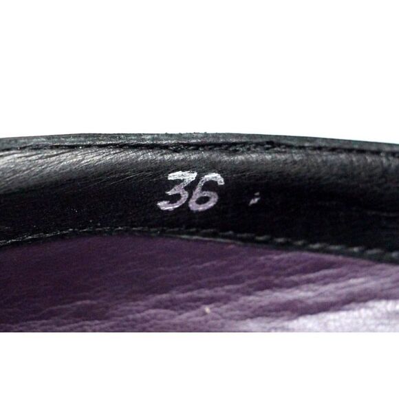 VTG Lisa Nadin BLACK GENUINE LEATHER 2.5" HEEL POINTED TOE CLASSIC SHOES Sz 36/6 - Picture 10 of 13